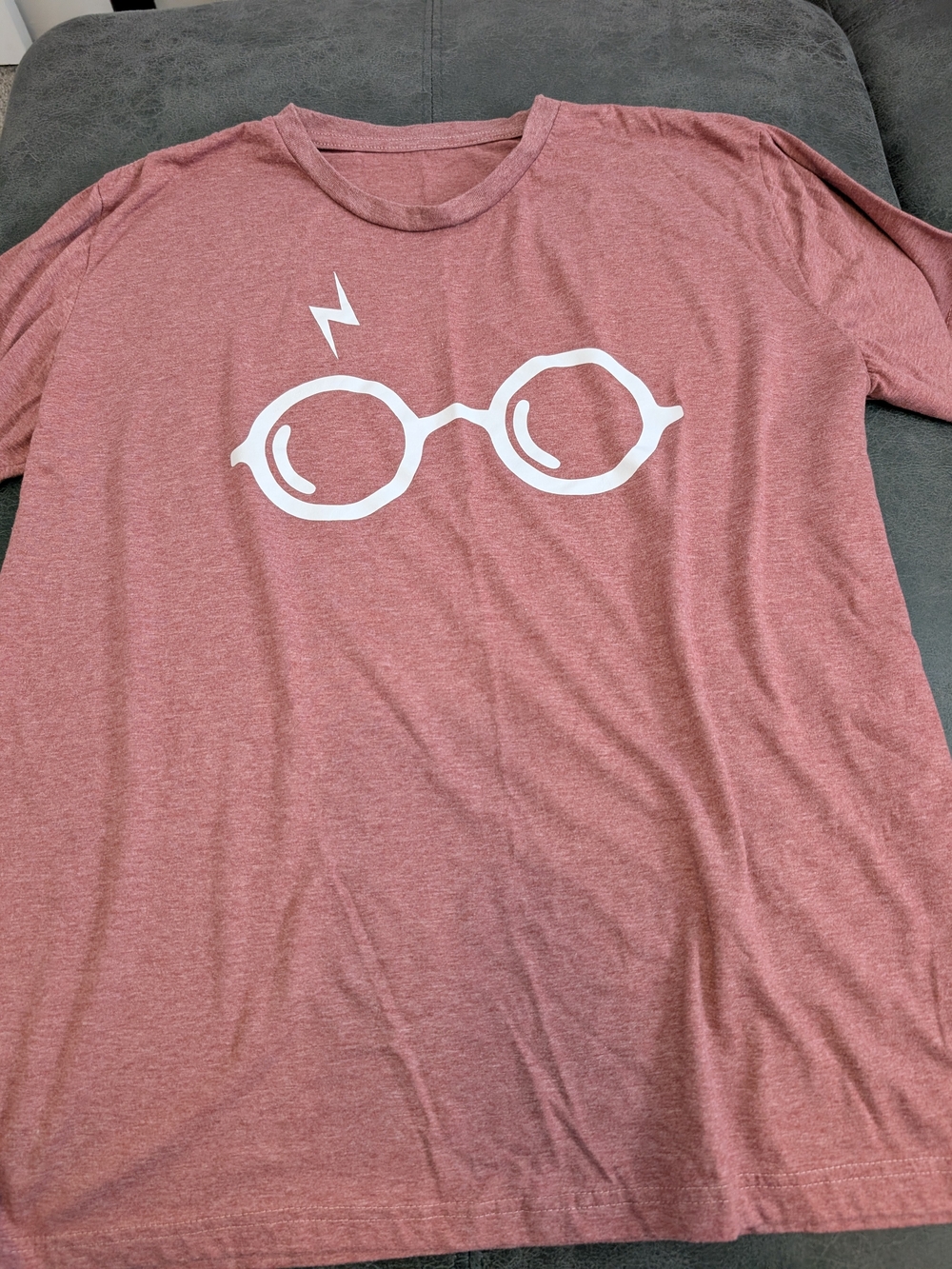 Harry Potter Graphic Crewneck T‑Shirt - Dusty Rose with White Print